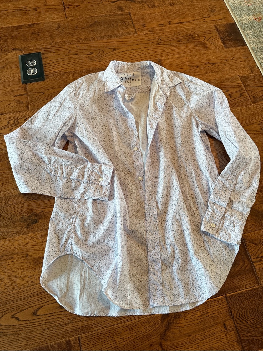 Frank & Eileen Light Blue Tiny Dot Button-Down Shirt
